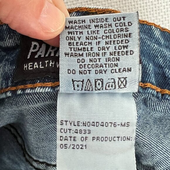 Parish Nation Rare Paint Splatter Rip and Repair Distressed Denim Jeans 32x29 - Picture 11 of 11